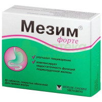 Мезим форте таб. п.о 4,2мг+3,5мг+0,25мг №80
