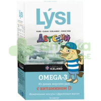 Лиси омега-3 капс. жев. детские вит Д фруктовый вкус №60