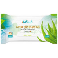 Салфетки влажные антибактериальные Икена/ikena алоэ вера №10