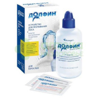 Долфин устройство д/промывания носа д/взрослых 240мл+ср-во 2г N10