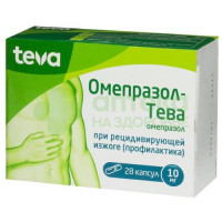 Омепразол-тева капс. кш/раств 10мг №28