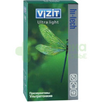 Презервативы визит/vizit hi-tech ультра лайт ультратонкие №12