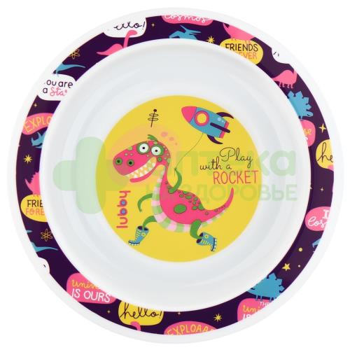 Лубби/lubby тарелка на присоске веселые животные 6+мес  (13954)