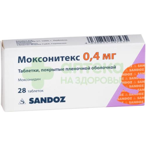 Моксонитекс таб. п.п.о. 0,4мг №28