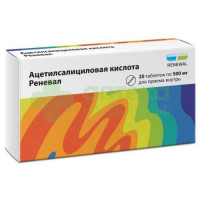 Ацетилсалициловая кислота Реневал таб. п.п.о. 500мг №20