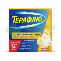 Терафлю от гриппа и простуды пор. д/р-ра внутр лимонный 22,1г №14