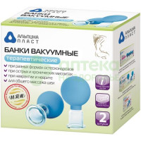 Банки сухие вакуумные полимерно-стеклянные БВ-01-АП N2 терапевтические