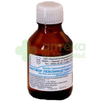 Левомицетин р-р наруж.спирт. 1% 25мл №1