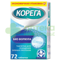 Корега био формула таб. д/очистки зуб протезов №72