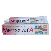 Метрогил А гель д/наружн. прим. 0,1%+1% 20г №1