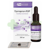 Протаргол-лор таб. д/р-ра местн. 200мг №1  (компл. 1фл+крыш-пипетка)