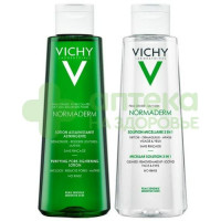 Виши нормадерм набор :лосьон очищающий сужающий поры 200мл+саше дермабленд 3D