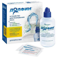 Долфин устройство д/промывания носа д/взрослых 240мл+ср-во 2г N30