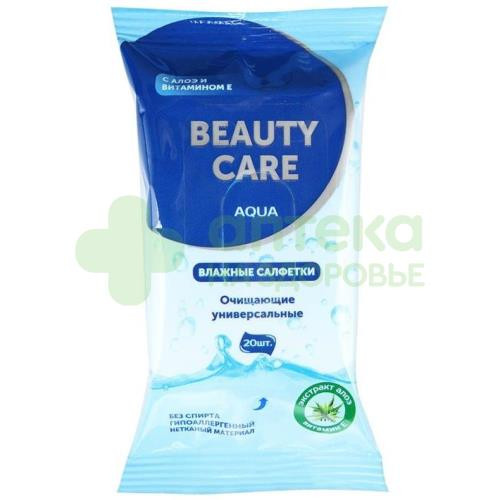 Салфетки влажные очищающие универсал алоэ-вит е биси (beauty care) №20
