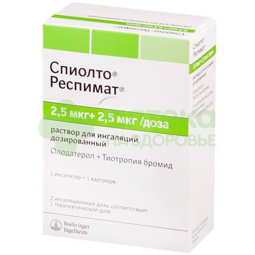 Спиолто Респимат р-р д/ингал. доз. 2,5мкг+2,5мкг/доза 4мл №1  (картридж с ингалятором)