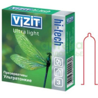 Презервативы визит/vizit hi-tech ультра лайт ультратонкие №3