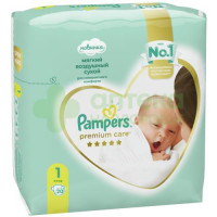 Подгузники Памперс премиум кеа (1) ньюборн №20  (2-5кг)