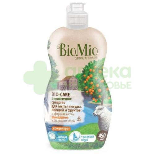 Хозтовары биомио/biomio bio care ср-во д/мытья посуды мандарин 450мл