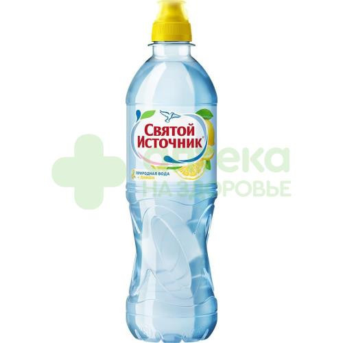 Вода минеральная Святой источник лимон 500мл б/газ