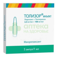 Толизор инъект р-р в/в и в/м 2,5мг/мл+100мг/мл 1мл №5