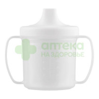 Лубби/lubby поильник 180мл с ручками шкалой и твердым носиком 6+мес  (13971)
