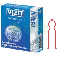 Презервативы визит/vizit hi-tech сенситив сверхчувствит контурные №3