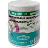 Бинт эластичный СР 5мх10см интекс  (застежка)