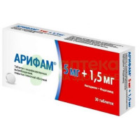 Арифам таб.модиф.высвоб.п.п.о 5мг+1,5мг №30