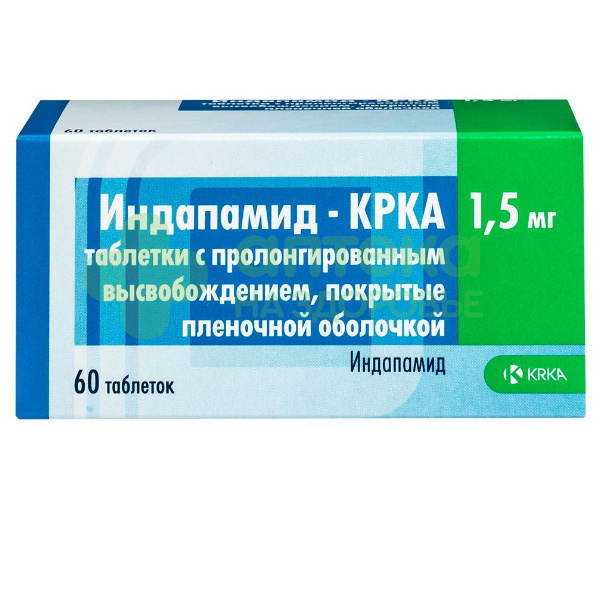 Индапамид-КРКА таб.пролонг.высвоб.п.п.о. 1,5мг №60