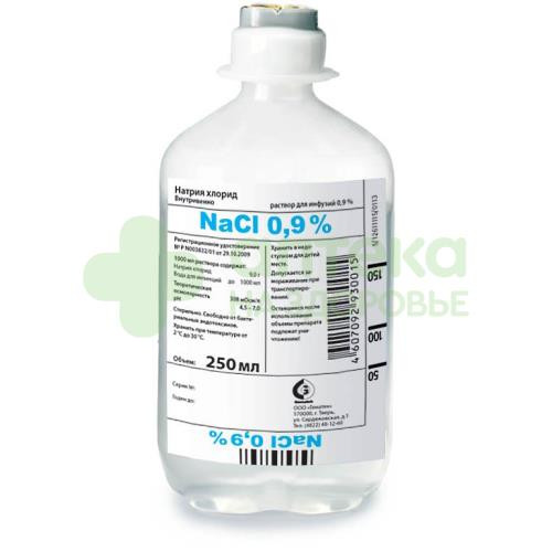 Натрия хлорид р-р д/инф. 0,9% 250мл №1