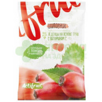 Актифрут карамель леденцовая вит С шиповник 60г