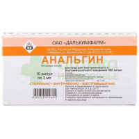 Анальгин р-р в/в и в/м 500мг/мл 2мл №10