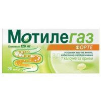 Мотилегаз форте капс. 120мг №20