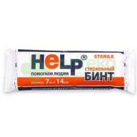 Бинт марлевый стер 7мх14см хелп пл36  (инд уп)