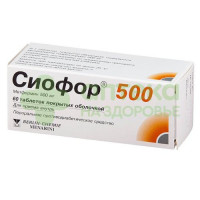 Сиофор 500 таб. п.п.о. 500мг №60