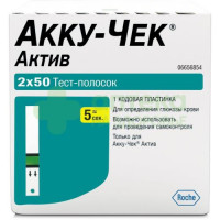 Акку-чек актив тест-полоски д/глюкометра №100