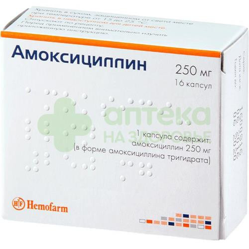 Амоксициллин капс. 250мг №16