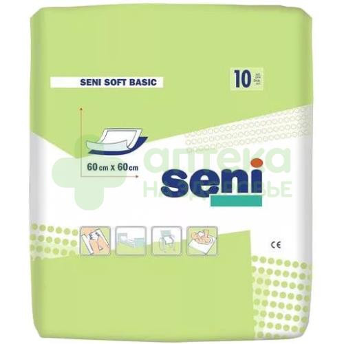 Пеленки впитывающие Сени софт бейсик N10 60х60
