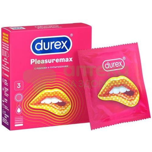 Презервативы Дюрекс/Durex плесуремакс ребристая и точечная структ №3
