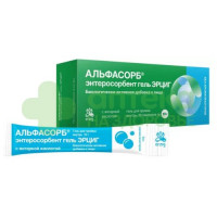 Альфасорб энтеросорбент гель эрциг д/приема внутрь 10г №18