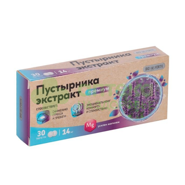 Пустырника экстракт премиум bioforte таб. с магнием 0,45г №30