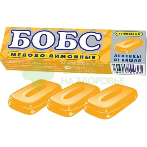 Леденцы Бобс мед-лимон N10  (35г)