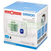 Тонометр автомат Омрон RS1 на запястье  (HEM-6120-RU)