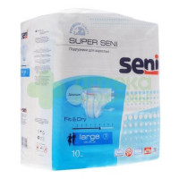 Подгузники Супер сени (3) эйр лардж №10  (100-150см/2100мл)