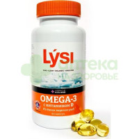 Лиси рыбий жир из диких морских рыб Lysi омега-3 витамин Д капс. №60